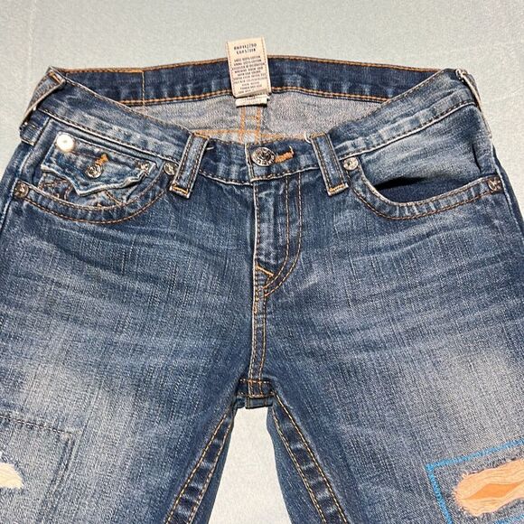 True Religion Boys Jack Distressed Straight Jeans Mid Rise D29 - Picture 6 of 11